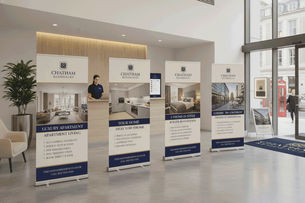 Serviced Apartment Indoor Banner Stands