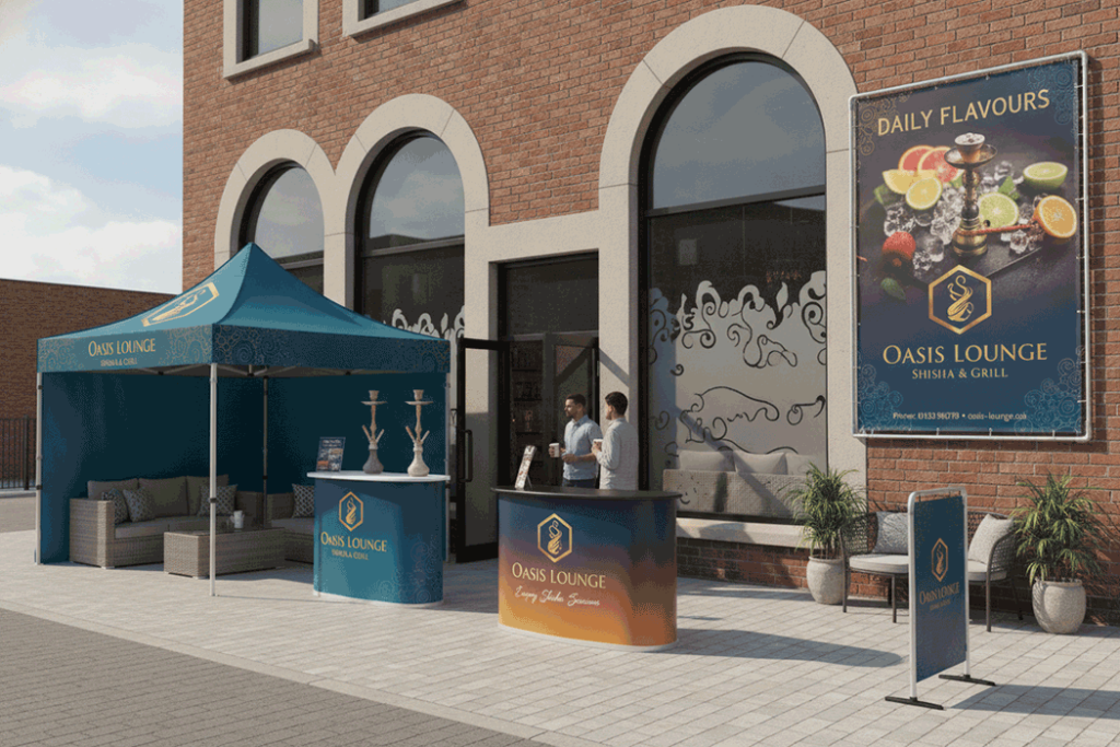 Shisha Lounge Outdoor Banner Stands