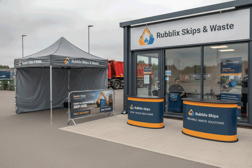 Skip Hire Outdoor Banner Stands