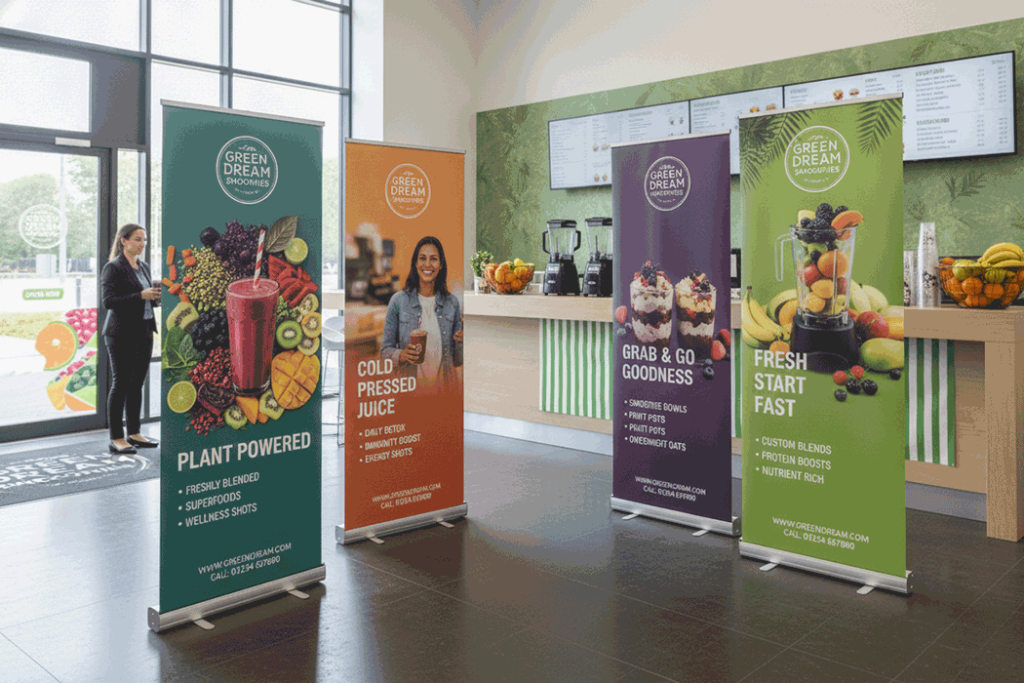 Smoothie Bar Indoor Banner Stands