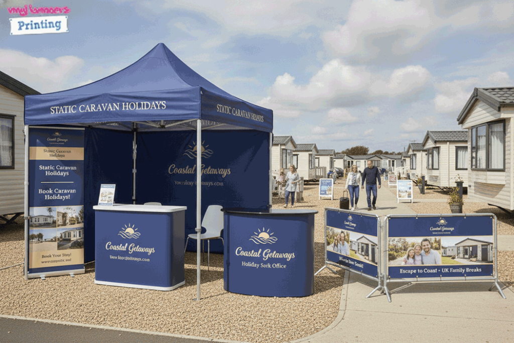 Static Caravan Outdoor Banner Stands