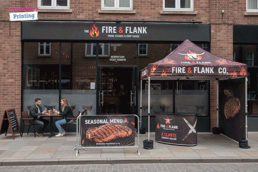 Steakhouse Restaurant Outdoor Banner Stands