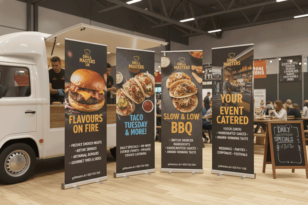 Street Food Van Indoor Banner Stands