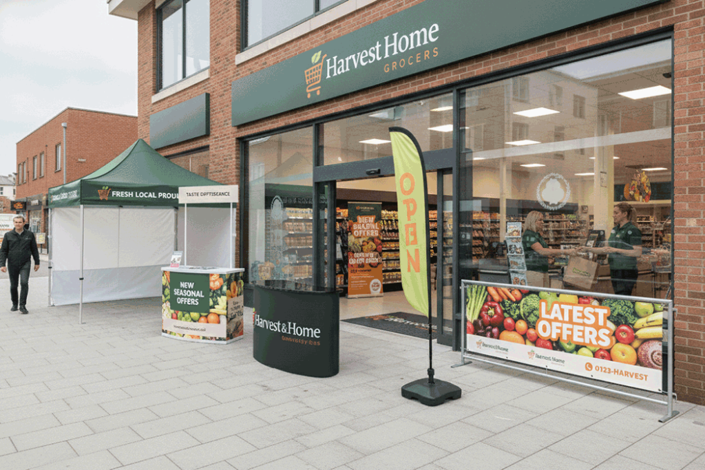 Supermarket Outdoor Banner Stands