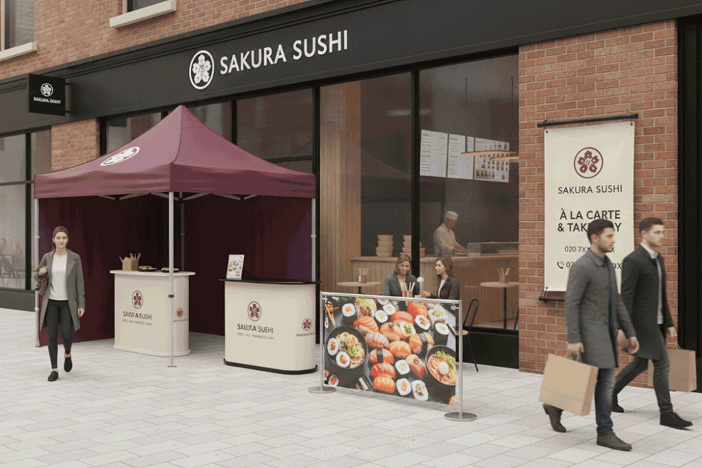 Sushi Restaurant Outdoor Banner Stands