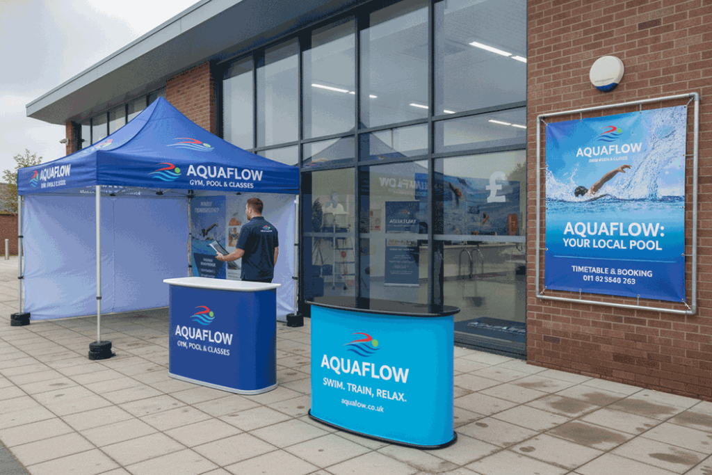 Swimming Pool Outdoor Banner Stands