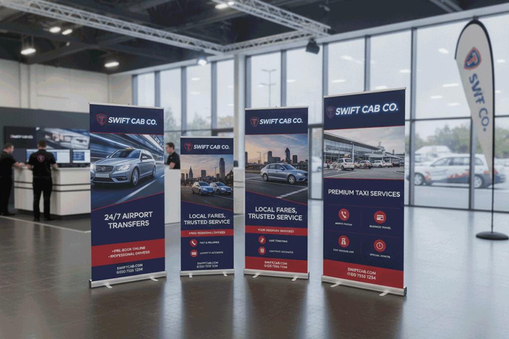 Taxi Company Indoor Banner Stands
