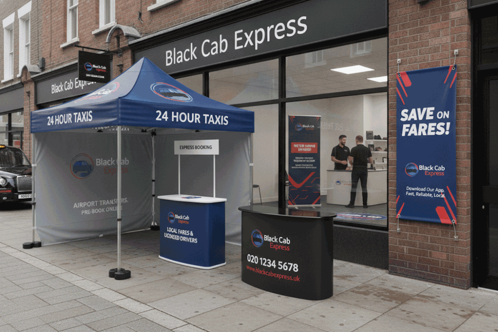 Taxi Company Outdoor Banner Stands