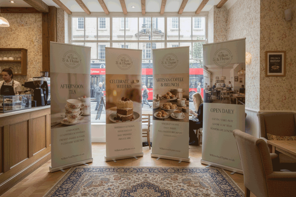 Tea Room Indoor Banner Stands