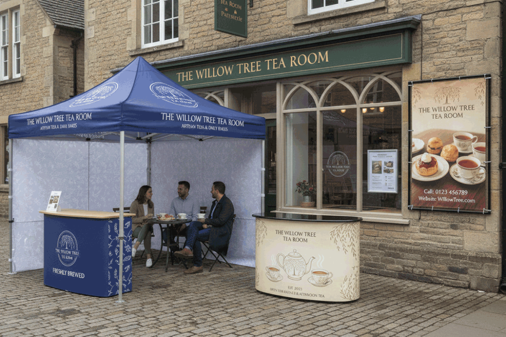 Tea Room Outdoor Banner Stands