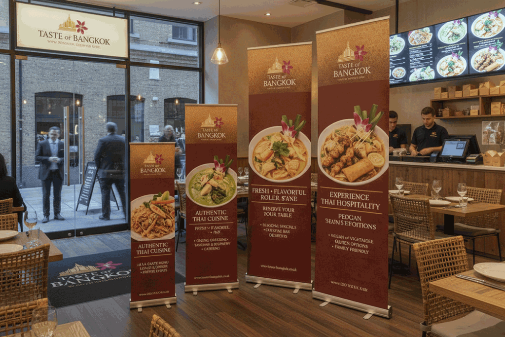 Thai Restaurant Indoor Banner Stands
