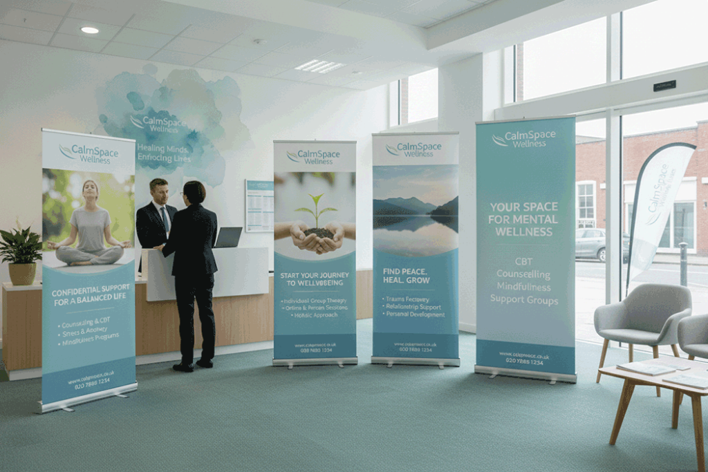 Therapy Clinic Indoor Banner Stands
