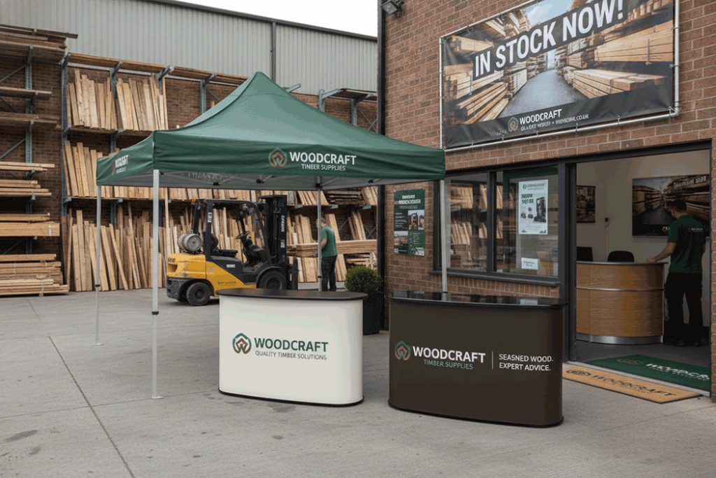 Timber Merchant Outdoor Banner Stands