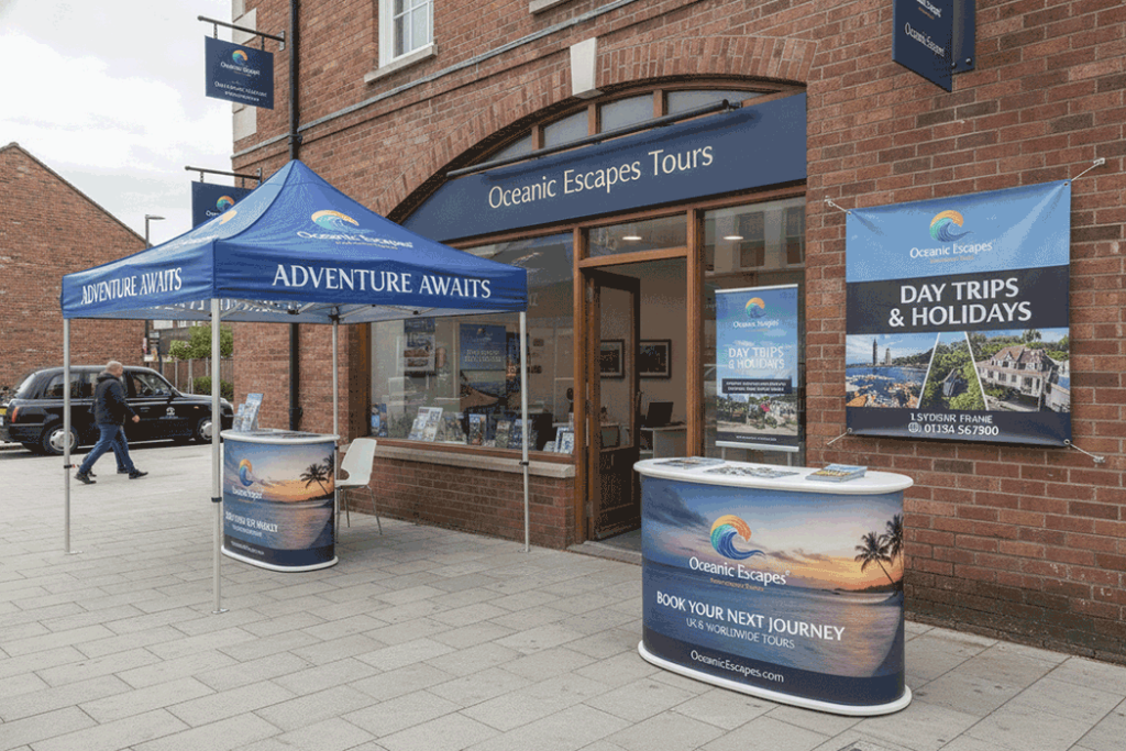 Tour Operator Outdoor Banner Stands