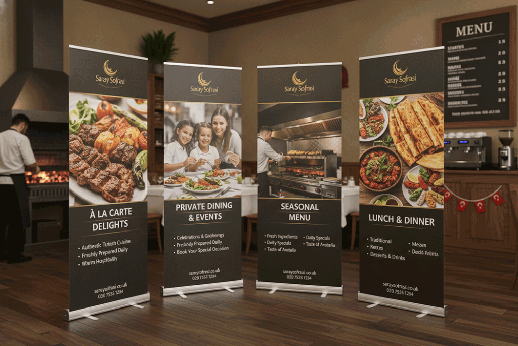Turkish Restaurant Indoor Banner Stands