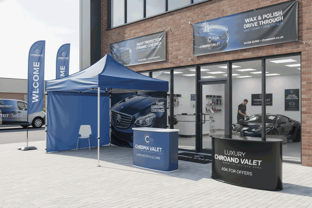 Valeting & Detailing Outdoor Banner Stands