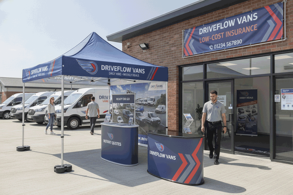 Van Hire Outdoor Banner Stands