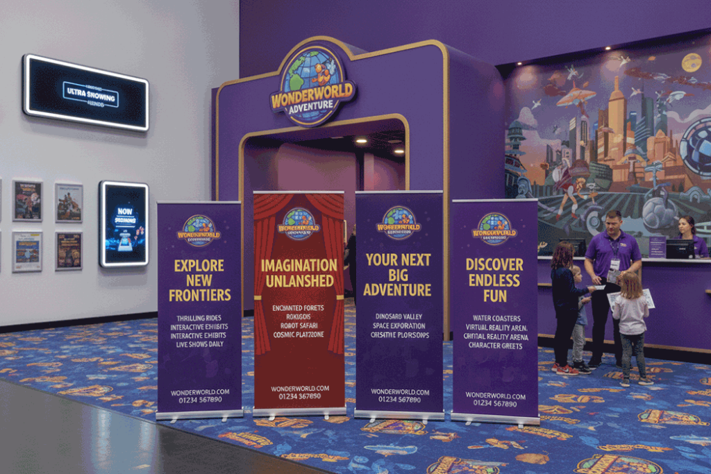 Visitor Attraction Indoor Banner Stands