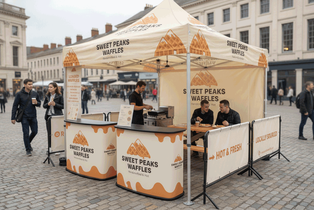 Waffle Stall Outdoor Banner Stands