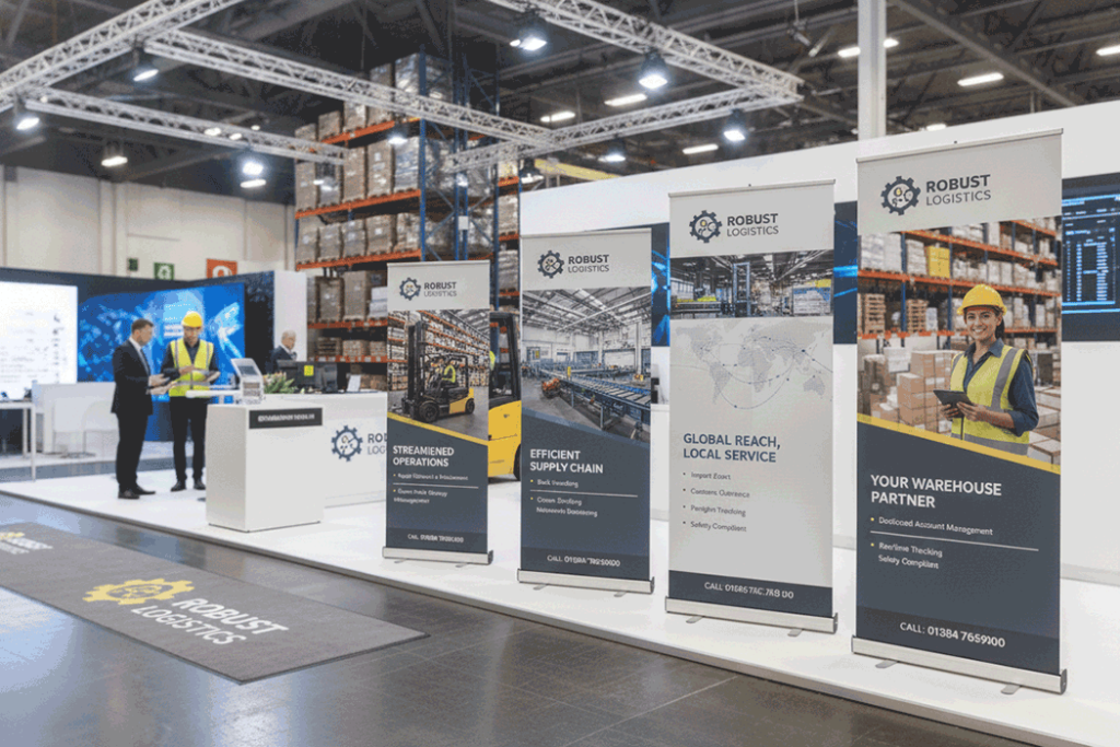 Warehouse Indoor Banner Stands