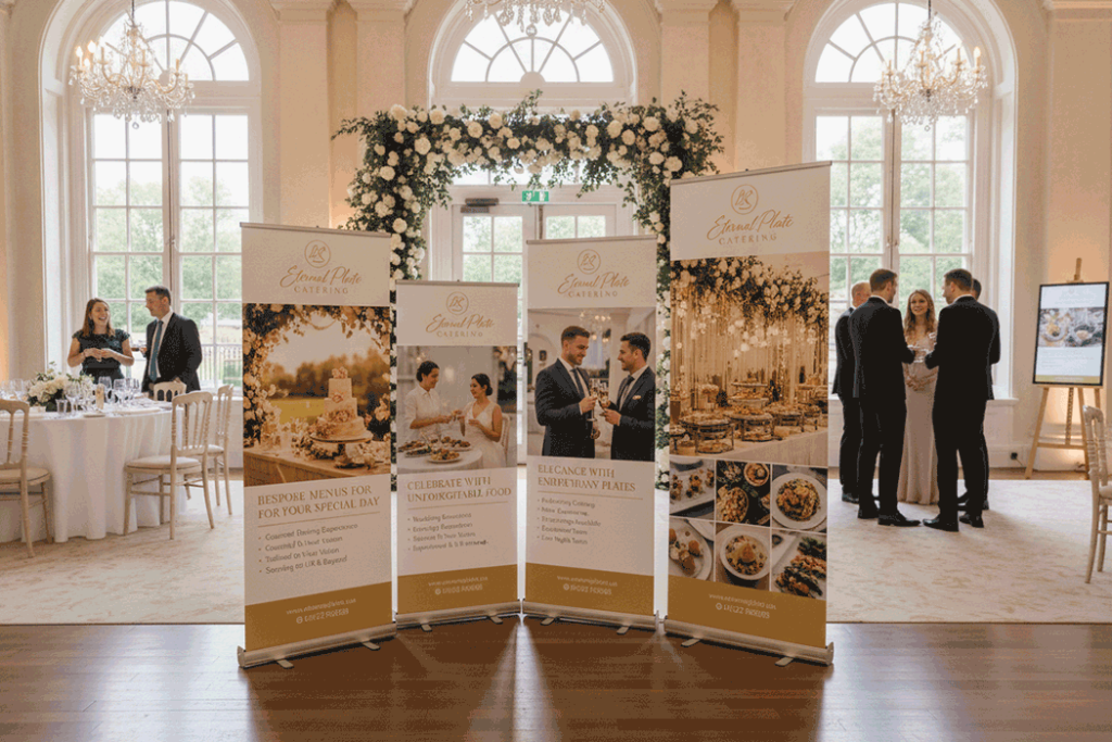 Wedding Catering Indoor Banner Stands