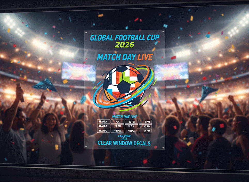 World Cup Match Schedule Clear Window Decals