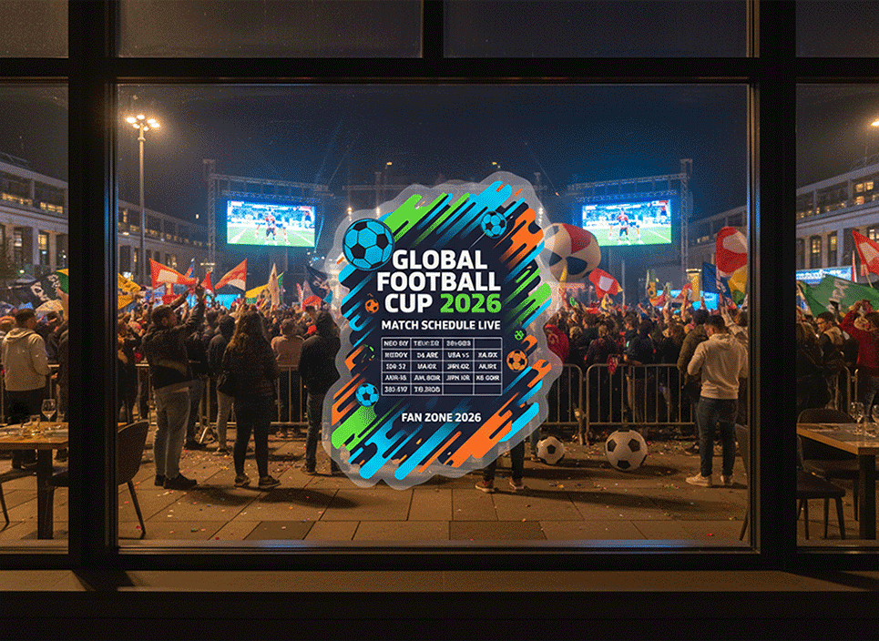 World Cup Match Schedule Clear Window Decals