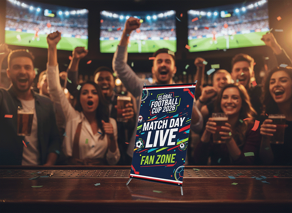 World Cup Printed Bar Top Promo Boards