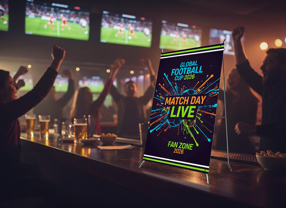 World Cup Printed Bar Top Promo Boards