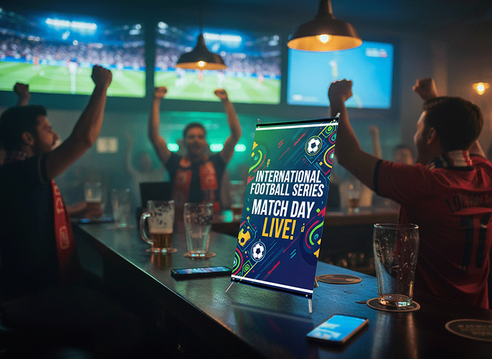 World Cup Printed Bar Top Promo Boards