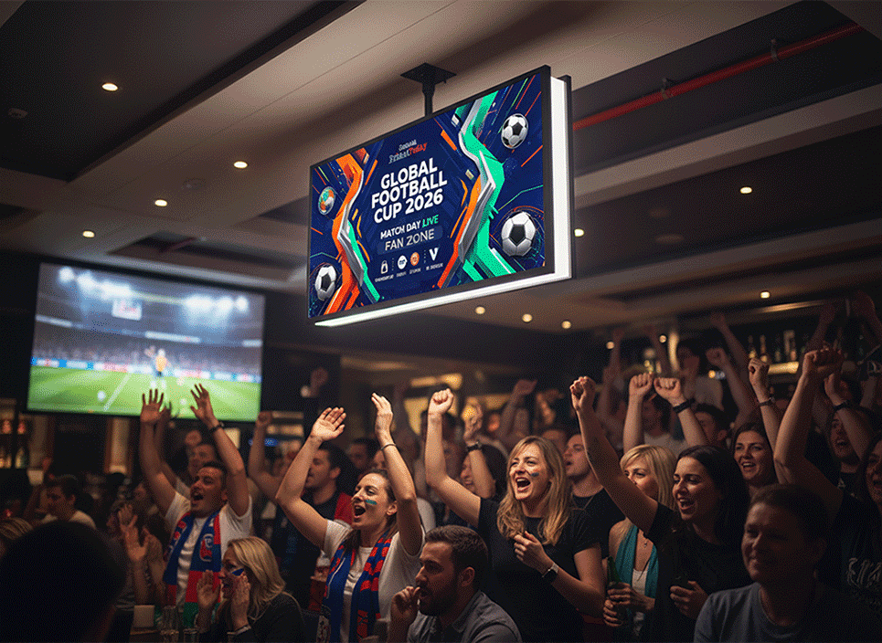 World Cup Printed Hanging Promo LED Boards