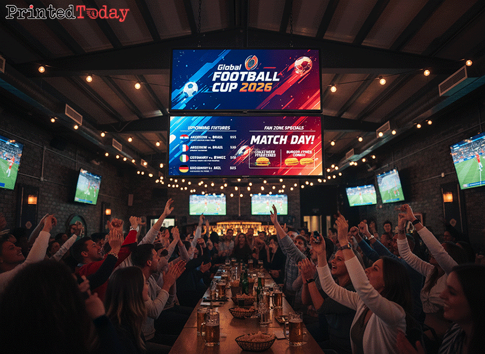 World Cup Printed Hanging Promo LED Boards