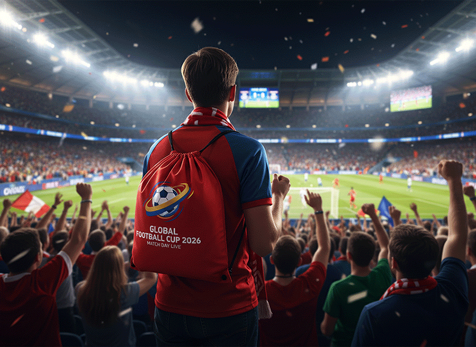 World Cup Supporter Printed Drawstring Bags