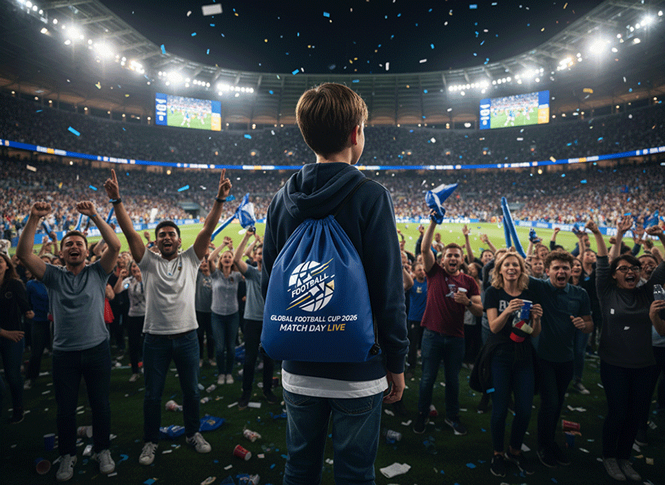 World Cup Supporter Printed Drawstring Bags
