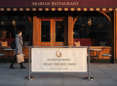 Arabian Restaurant Cafe Barrier Banners
