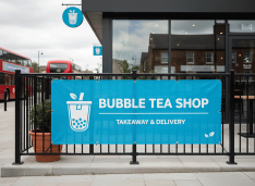 Bistro Outdoor Mesh Banners