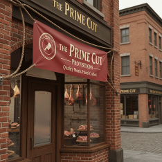 Butcher Shop Banner Printing