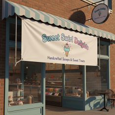 Dessert & Ice Cream Shop Banner Printing