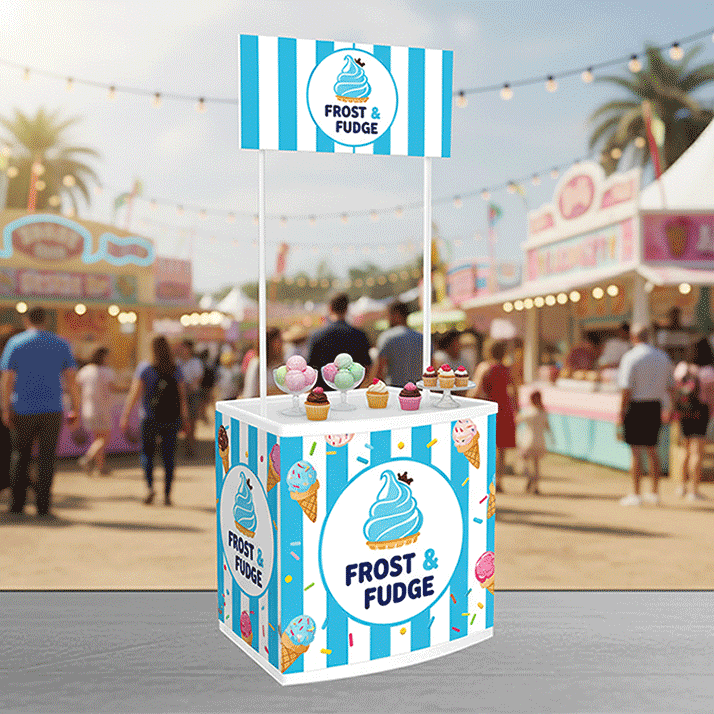 Dessert & Ice Cream Shop Exhibition Promotion Counter
