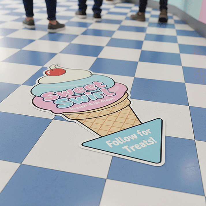 Dessert & Ice Cream Shop Floor Graphics