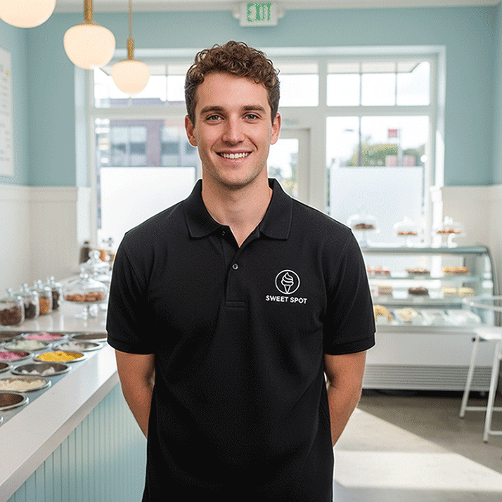 Dessert & Ice Cream Shop Personalized Polo Shirts