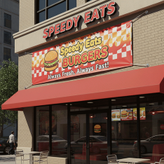 Fast Food Restaurant Banner Printing