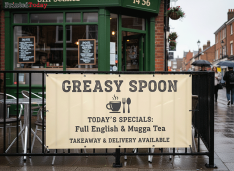 Ghost Kitchen Outdoor Mesh Banners