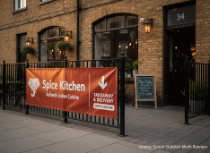 Greasy Spoon Outdoor Mesh Banners
