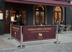 Indian Restaurant Cafe Barrier Banners