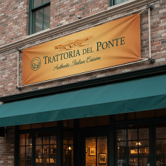 Italian Restaurant Banner Printing