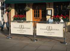 Italian Restaurant Cafe Barrier Banners