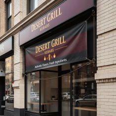 Kebab Restaurant Banner Printing