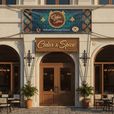 Lebanese Restaurant Banner Printing