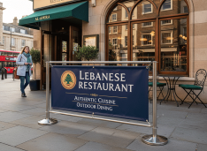 Lebanese Restaurant Cafe Barrier Banners